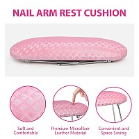 Aoraem Nail Arm Rest Microfiber Leather Manicure Hand Pillow Professional Nail Rest Cushion Table Desk Station For Salon Use P