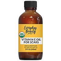 Organic Vitamin E Oil For Scars All Natural Vegan Skin Moisturizer 8Oz Light And Unscented Great For Scars After Surgery