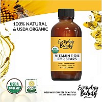 Organic Vitamin E Oil For Scars All Natural Vegan Skin Moisturizer 8Oz Light And Unscented Great For Scars After Surgery