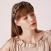 Ondder Headbands For Women 10 Pack Fashion Knotted Headband Top Knot Headbands For Womens Hair Turban Leopard Print Cheetah Hea