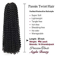 8 Packs Passion Twist Hair 22 Inch Passion Twist Crochet Hair For Black Women Water Wave Crochet Braiding Hair Extensions 22 In