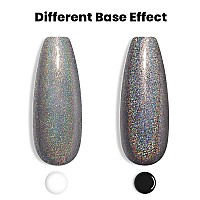 Rarjsm Holographic Gel Nail Polish Grey Gorgeous Glossy Soak Off Nail Gel With Glitter Mermaid Unicorn Effect Lamp Curing Requir