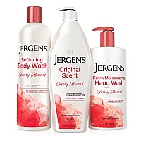 Jergens Original Scent Body Lotion Dry Skin Moisturizer With Hydralucence Blend And Cherry Almond Essence For Long Lasting Ski