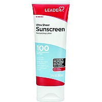 Leader Travel Sunscreen Spf 100 Ultra Sheer Drytouch Water Resistant And Nongreasy Lotion With Broad Spectrum Spf 100 3 Fl