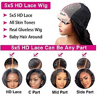 5X5 Hd Lace Closure Wigs Human Hair Body Wave Wear And Go Glueless Wigs 180 Density Human Hair 3 Seconds To Wear Lace Closue Wi