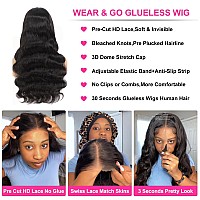 5X5 Hd Lace Closure Wigs Human Hair Body Wave Wear And Go Glueless Wigs 180 Density Human Hair 3 Seconds To Wear Lace Closue Wi