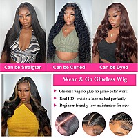 5X5 Hd Lace Closure Wigs Human Hair Body Wave Wear And Go Glueless Wigs 180 Density Human Hair 3 Seconds To Wear Lace Closue Wi