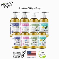 Brittanies Thyme Basics Natural Olive Oil Hand Soap Unscented 12 Fl Oz Pack Of 3 Cruelty Free Vegan No Synthetic Additi