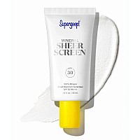 Supergoop Mineral Sheerscreen Spf 30 Pa 15 Fl Oz 100 Mineral Broad Spectrum Face Sunscreen Primer Helps Filter Blu