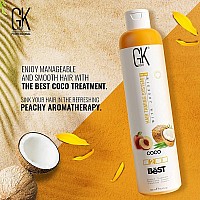 GK HAIR Global Keratin The Best COCO (10.1 Fl Oz/300ml) Smoothing Keratin Hair Treatment - Professional Brazilian Complex Blowout Straightening For Silky Smooth & Frizz Free Hair