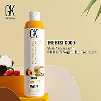 GK HAIR Global Keratin The Best COCO (10.1 Fl Oz/300ml) Smoothing Keratin Hair Treatment - Professional Brazilian Complex Blowout Straightening For Silky Smooth & Frizz Free Hair