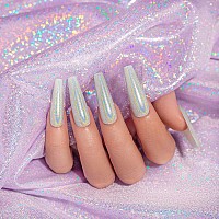 Rarjsm Holographic Gel Nail Polish Set 3Pcs Rose Gold Silver Gorgeous Glossy Soak Off Nail Gel With Glitter Mermaid Unicorn Effe