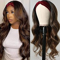 Julia Hair Ombre Fb30 Colored Body Wave Headband Wig Human Hair Wigs For Women Brazilian Balayage Blonde Highlight Wavy Wigs Wea