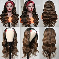 Julia Hair Ombre Fb30 Colored Body Wave Headband Wig Human Hair Wigs For Women Brazilian Balayage Blonde Highlight Wavy Wigs Wea