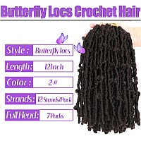 Butterfly Locs Crochet Hair7 Packs Faux Locs Crochet Hair 12 Inch Distressed Soft Locs Crochet Hair For Black Women 12 Inchpa