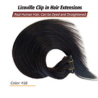 Clip In Hair Extensions Black Real Hair Extensions Clip Ins 22 Inch 70Grams 7Pcs Double Weft Silky Straight 1B Natural Black Cl