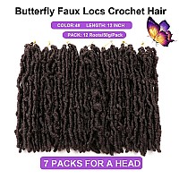 Butterfly Locs Crochet Hair7 Packs Faux Locs Crochet Hair 12 Inch Distressed Soft Locs Crochet Hair For Black Women 12 Inchpa