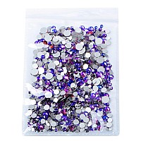 Ad Beads 1440Pcs Mixed Size Non Hotfix Quality Rhinestones Flatback Nail Art Pick Color 37 Purple Velvet