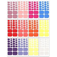 Wokoto 20 Sheets Full Wraps Toe Nail Polish Strips Solid Color Selfadhesive Toenail Polish Stickers Decals With 1 Piece Nail Fi