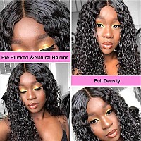 Metamuclia Hair 4X4 Water Wave Lace Front Wigs Human Hair 180 Density Curly Lace Frontal Wigs Human Hair Pre Plucked Wet And W