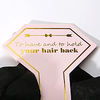 8Pcs Bridesmaid Proposal Gifts Satin Hair Ties Hair Scrunchies Bachelorette Party Favors For Wedding White Rose Gold