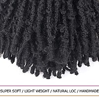 Toyotress Butterfly Locs Crochet Hair 20 Inch 8 Pcs Natural Black Faux Locs Pretwisted Distressed Crochet Braids Prelooped S