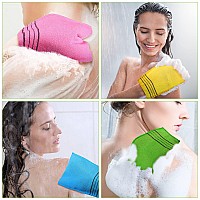 Tatuo 12 Pieces Korean Exfoliating Mitt Exfoliating Cloth Towel Korean Style Body Scrub Korean Style Scrubbing Cloth Bath Body E