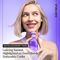 Eva Nyc Tone It Down Purple Shampoo For Brightening Blonde Hair Eliminating Brass Yellow Tones Moisturizing Vegan 88 Oz