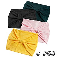 Aceorna Wide Headbands Stretch Turban Knotted Hairbands Elastic Yoga Workout Sweatband Running Sport Head Scarf Large African He