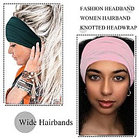 Aceorna Wide Headbands Stretch Turban Knotted Hairbands Elastic Yoga Workout Sweatband Running Sport Head Scarf Large African He