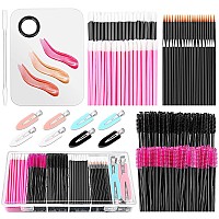 Disposable Makeup Applicators Kit, Shynek Makeup Mixing Tray with Disposable Makeup Accessories Tools for Makeup Artist Mascara Wands, Lip Applicators, Makeup Hair Clips with Organizer Box