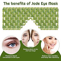 Jade Eye Mask Stone Eye Mask Hot or Cold Using Jade Mask Green Jade Facial Eyes Sleeping Mask Relief Eye Cover for Women Men Soothing, Cooling and Relieving