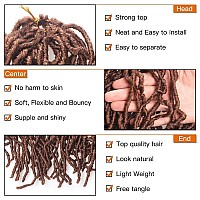 Zrq 36 Inch 6Packs New Faux Locs Crochet Hair Prelooped Soft Locs Curly Wavy Hair Afro Roots Goddess Locs Hair Synthetic Hair E