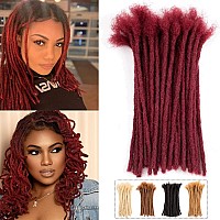 Teresa Medium 0.8Cm And Small 0.4Cm Width 100% Human Hair Dreadlock Extensions For Men/Women/Kids 0.8Cm Width Full Hand-Made Permanent Dread Locs Extensions Human Hair Bundles Can Be Curled, Retwisting,Dyed And Bleached (8 Inch-40Strands,Bug Color)