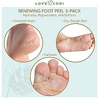 Foot Peel Mask 5pc Beauty Gift Sets - Feet Peeling Mask & Exfoliator - Foot Mask for Dry Cracked Feet Includes 3 Foot Masks, Pumice Stone & Socks, Self Care Gifts & Mother Day Gift Set by Love Lori