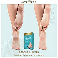 Foot Peel Mask 5pc Beauty Gift Sets - Feet Peeling Mask & Exfoliator - Foot Mask for Dry Cracked Feet Includes 3 Foot Masks, Pumice Stone & Socks, Self Care Gifts & Mother Day Gift Set by Love Lori