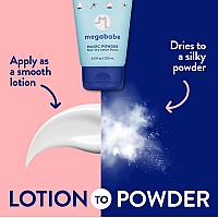 Megababe Sweat Absorbing Lotion - Magic Powder Stay-Dry Lotion to Powder | Aluminum-Free, Talc-Free | 4.5 fl oz