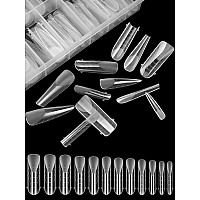 Ebanku 120Pcs Dual Nail Forms For Poly Gel Nail Mold Extension Forms Stiletto Almond Poly Nail Gel Nail System Forms False Nail