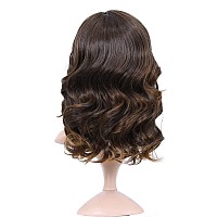 Lady Miranda Loose Wave Lace Part Wig Mixed Brown Nature Curly Synthetic Heat Resistant Weave Full Wigs for Women