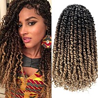 8 Packs Passion Twist Hair 12 Inch Pretwisted Passion Twist Crochet Hair Prelooped Crochet Braids For Women Passion Twists Bra