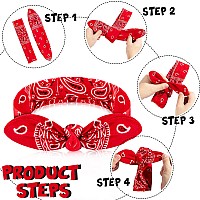 Hicarer 2 Pcs Head Scarf For Women Retro 1940S Head Scarf Halloween Dress Up Bandana Headbands Vintage Rabbit Ear Hairband Girl Hair Accessories