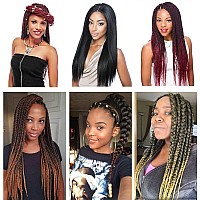 Pre Stretched Braiding Hair 8 Packs 36 Inch Natural Black To Brown Color Long Prestretched Hair For Braiding Twist Braids Itch