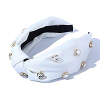 Fedans Jeweled Headband For Women Top Knot Heart Embellished Hairband Fashion Hair Accessories