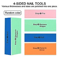 Soft N Style 4 Way Shiny Block 4 Step Buffing Block Shine Nail Buffer 3 Pcs