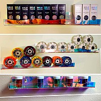 Ymvv 15 Nail Polish Rack Wall Mounted Shelf6 Pack Clear Rainbow Iridescent Acrylic Organizer Nail Supplies For Nail Techsgrea