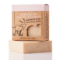 Legends creek Farm goat Milk Soap, Moisturizing cleansing Bar for Hands and Body, creamy Lather and Nourishing, gentle For Sensitive Skin, Handmade in USA (chamomile cherry Blossom, Single)