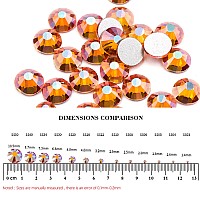 Towenm 3000 Pieces Flatback Rhinestones for Nails, 2mm Glue Fix Glass Flat Back Crystals, for Nail Art Face Craft, Non Hotfix Flatback Crystal Loose Gemstones (Amber, 2mm / SS6)