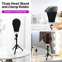 Neverland Beauty Health 23 Inch Canvas Wig Headwig Stand Tripod With Headmannequin Head For Wigs Making Display With Wig Cap