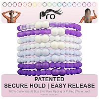 Pro Hair Tie Easyrelease Clasp Secure Hold No Damage Great For Any Active Lifestyle Lavender Pack Of 8