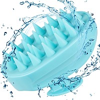 Scalp Massager Shampoo Brush Hair Scrub Brush For Wet And Dry Hair Soft Silicone Bristles Head Massager Clean Hair Reduce Dan